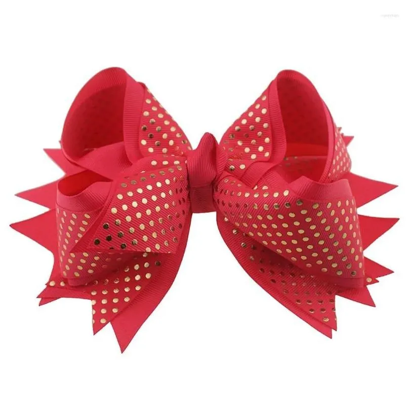 hair accessories 8inch jumbo sequin grosgrain ribbon bows clips for girls bowknot hairpins headwear children