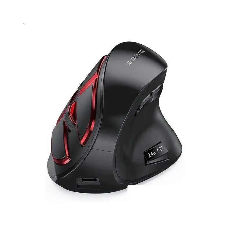 seenda rechargeable vertical mouse bluetooth 5.0 3.0 wireless mouse for laptop pc  ipad 2.4g usb ergonomic gaming mice 240119