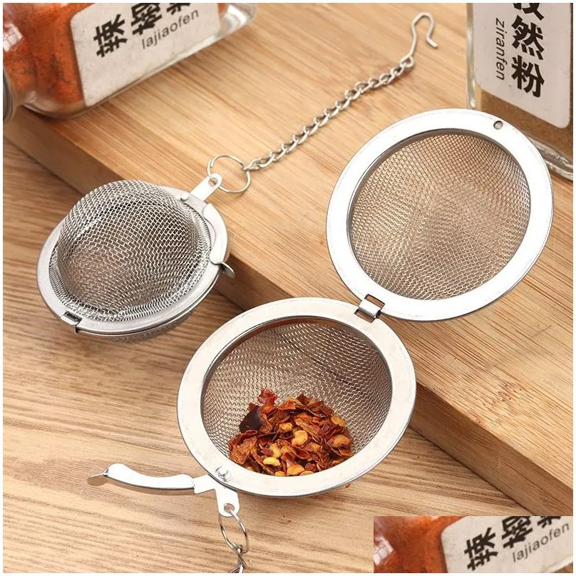 stainless steel tea strainers pot infuser sphere mesh teas strainer filler balls strainers ball 4.5cm 5cm 7cm 9cm