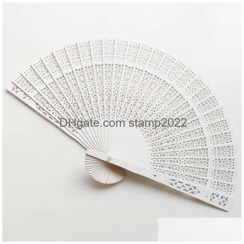 color folding fan crafts personalized wedding fans wood fan customized logo