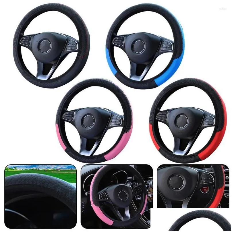 steering wheel covers protect cover accessories anti-slip black parts replacement universal vehicle car durable