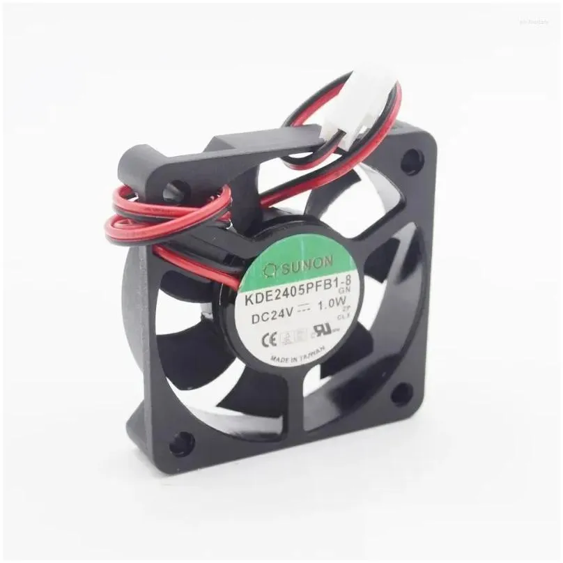 computer coolings 10pcs 50mm 5010 24 v 1.0 w kde2405pfb1-8 2 line cooling fan for sunon