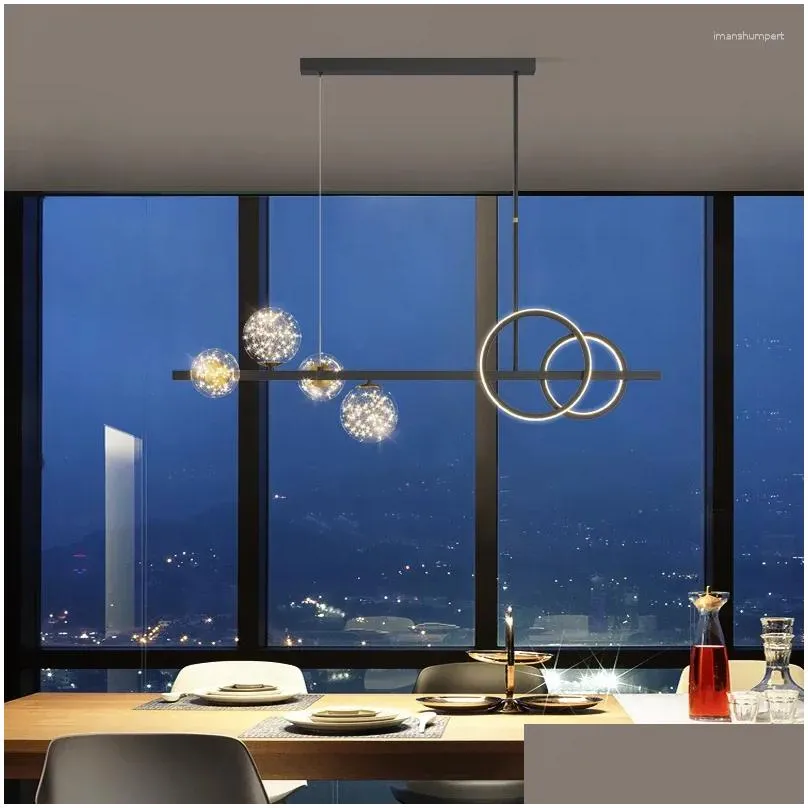 Chandeliers Modern Led Luxury Brightness Lighting For Bedroom Dinning Living Study Room Long Hanging Ropes Indoor Creative Drop Deliv Dhqn7