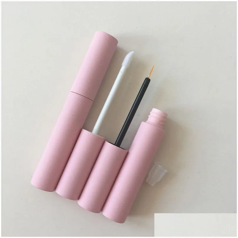 wholesale 10ml lip gloss empty tubes packing bottles pink cosmetic container refillable diy mascara eyeliner eyelash liquid tube