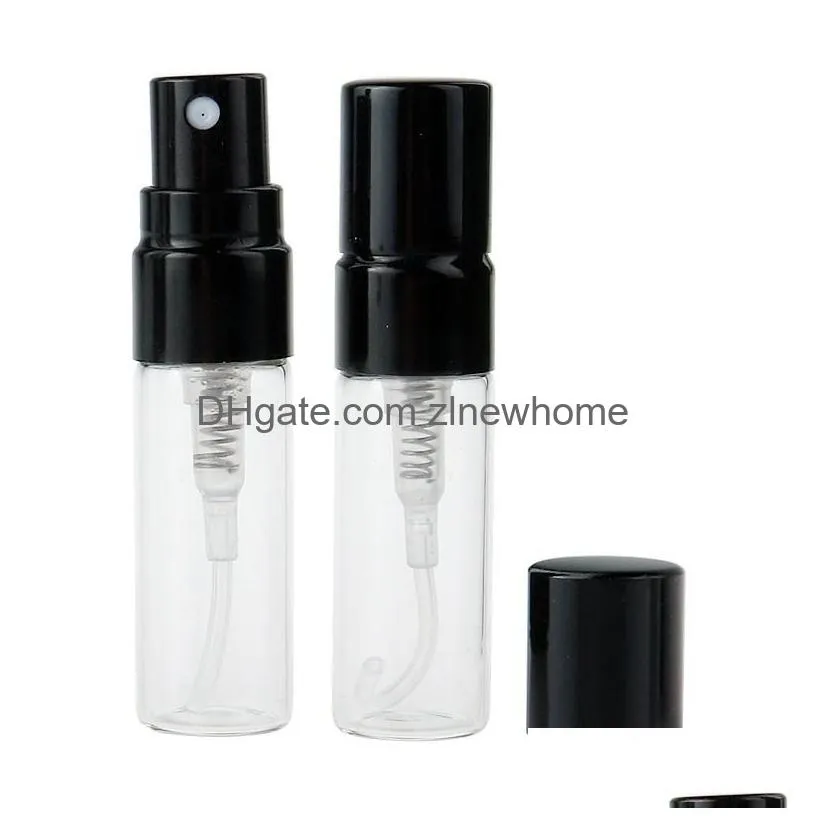 wholesale perfume spray bottle 3ml paper boxes glass perfume bottle with atomizer empty parfum packing dhs