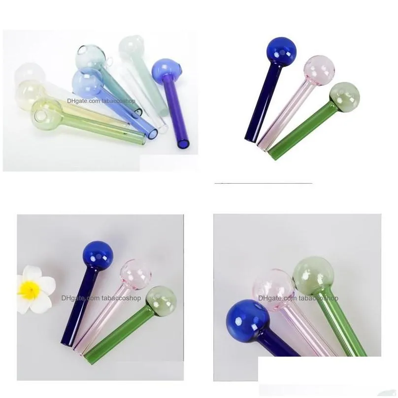 smoking pipes colorf hookahs pyrex 4glass oil burner pipe thick color glass dab nail for bong drop delivery home garden househ