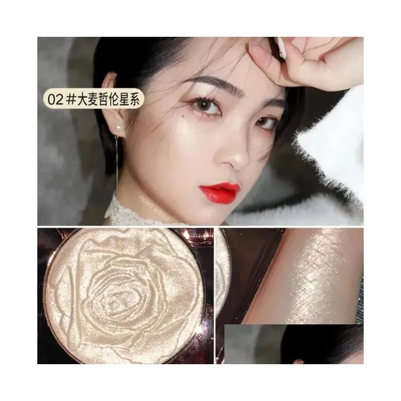 2024 diamond drill rose highlight brighten skin face and body highlight shimmer shinny long lasting waterproof bronzer makeup