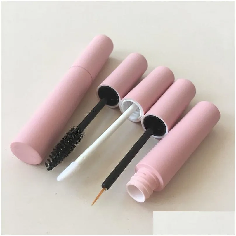 wholesale 10ml lip gloss empty tubes packing bottles pink cosmetic container refillable diy mascara eyeliner eyelash liquid tube