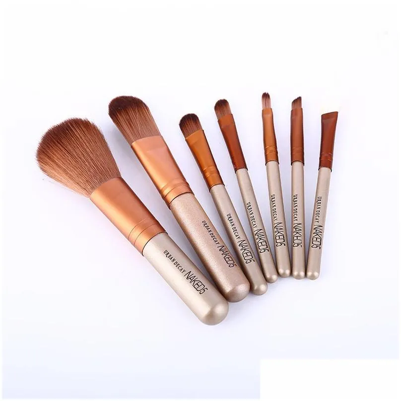 Makeup Brushes 7 Pcs Makeup Brush Beauty Tools Eye Shadow Eyebrow Brushes Eyelash Foundation B Blending Beauties Make Up Drop Delivery Dhttz