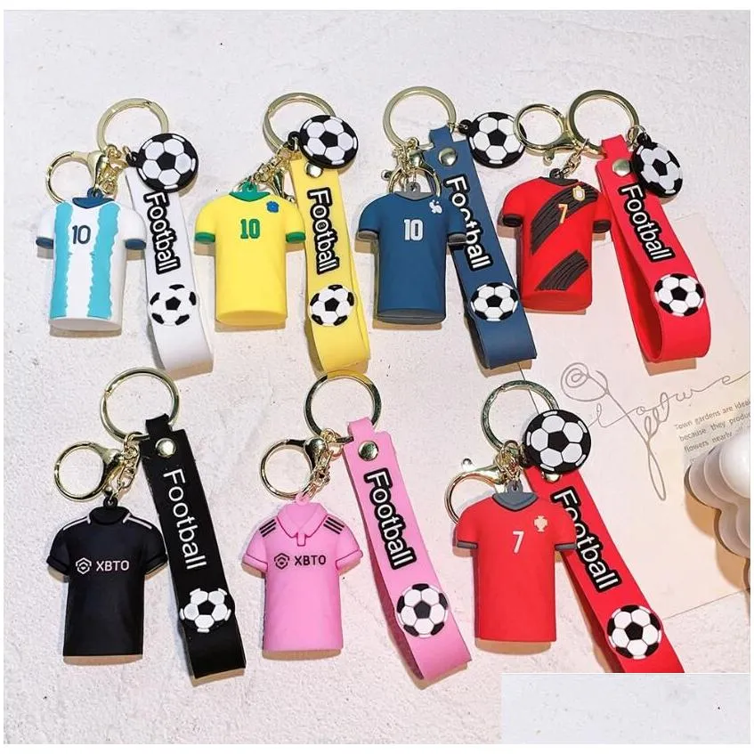 ins cartoon 3d clothes silicon pendant jewelry key chain backpack ornament car key ring gifts