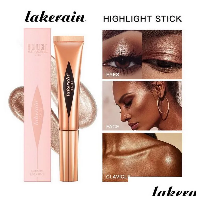 Bronzers & Highlighters Lakerain Highlighter Contour Stick Eye B Highlight Concealer Beauty Mtifuncational Easy To Wear Long-Lasting B Dhrha