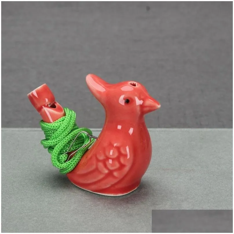 Arts And Crafts Bird Shape Whistle Waterbirds Whistles Children Gifts Ceramic Water Ocarina Arts And Crafts Kid Gift Many Styles Drop Dh7Af