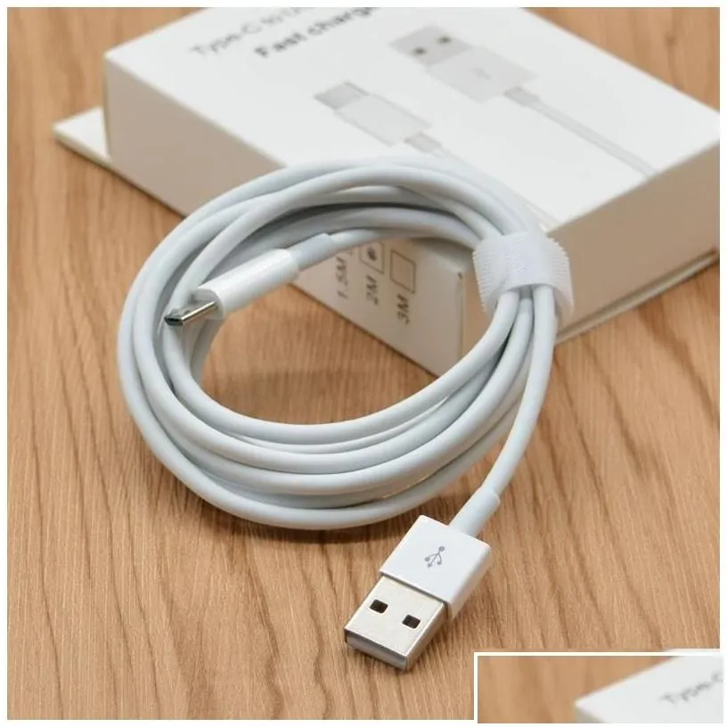 cell phone cables charging type c 1m high speed usb micro usb-c data sync  white 3ft 2.1a drop delivery phones accessories