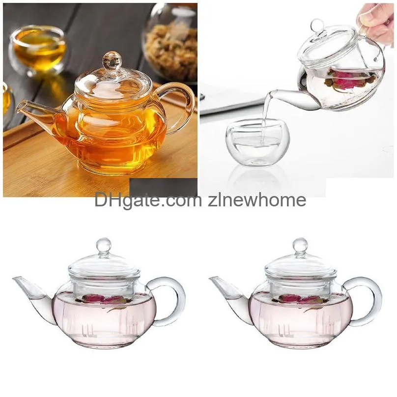 250ml coffee tea sets heat-resistant borosilicate glass teapot inner filter tea kettle kung fu teas bdesports coffee pots