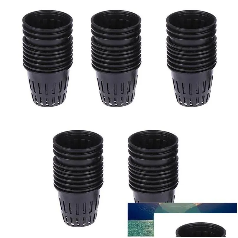 50pcs planting bucket culture net cups plastic planting bucket culture planting net cup hydroponic plastic net pot