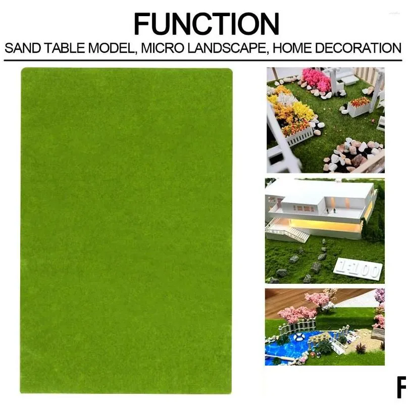 decorative flowers fake grass mat diy turf paper lawn building train model material