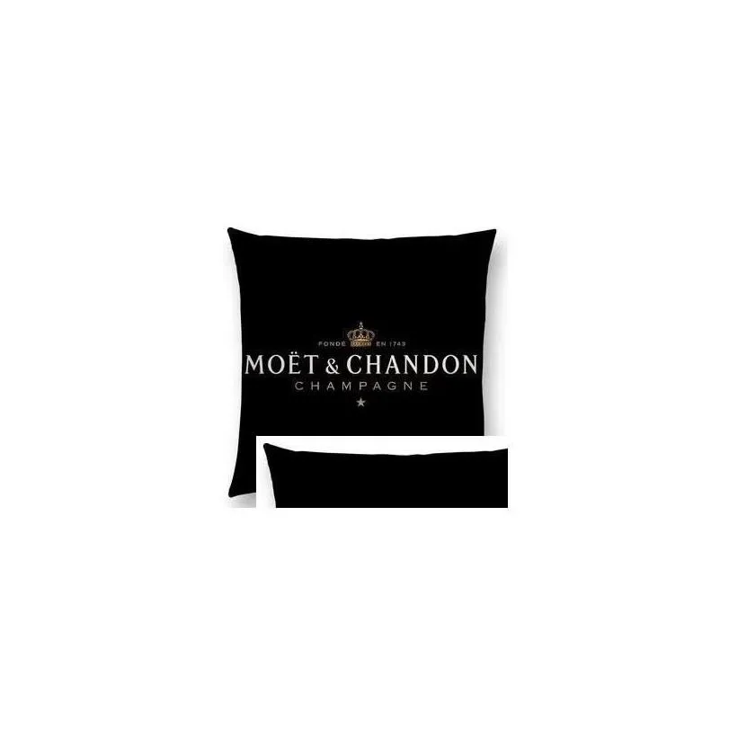 cushion/decorative pillow black veet print moet cushion er cotton made pillowcase soft case high quality printing drop delivery home