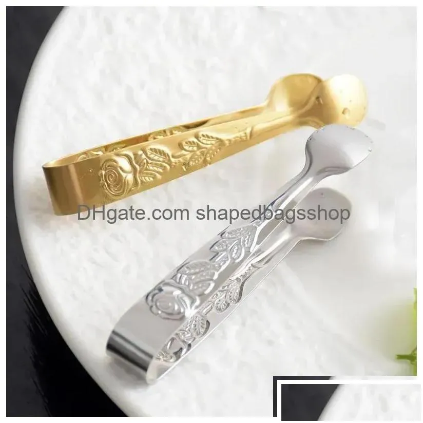 other kitchen tools rose engraved mini tong sugar ice clip kitchen bar tool drop delivery home garden kitchen dining bar kitchen tool