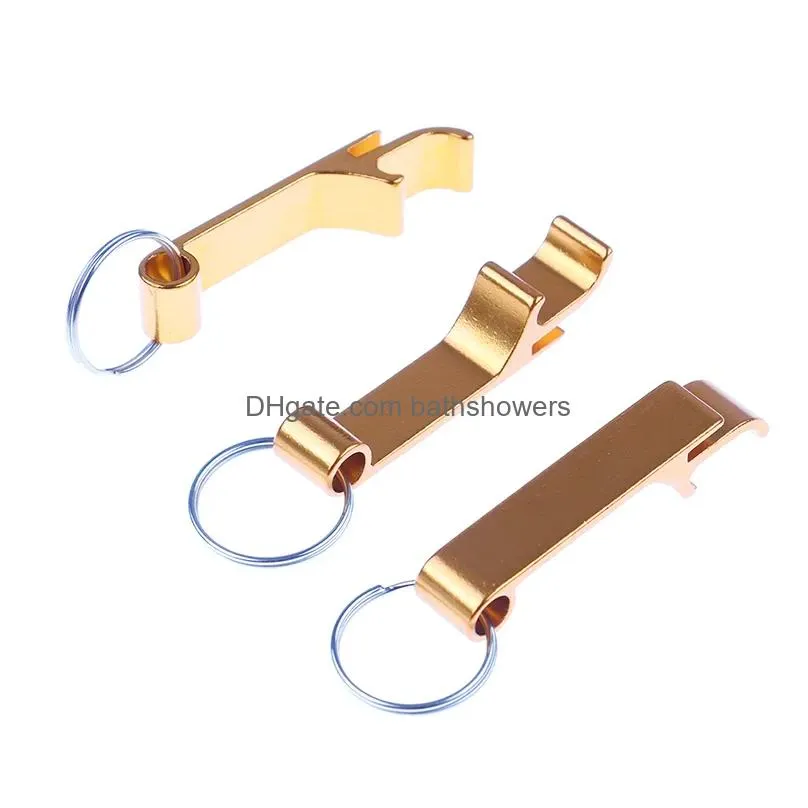 4 in 1 bottle opener key ring chain keyring keychain metal beer bar tool claw gift unique 3pcs