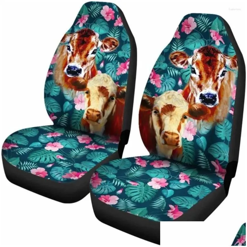 car seat covers cow flowers 144730 pack of 2 universal front protective cover