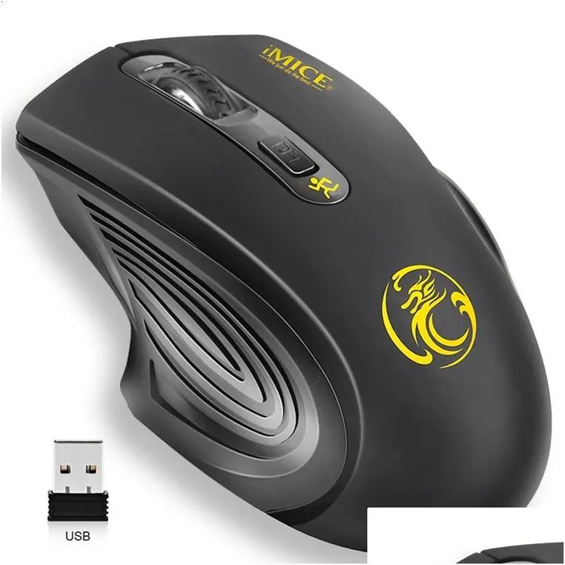 Mice Usb Wireless Mouse 2000Dpi 2.0 Receiver Optical Computer 2.4Ghz Ergonomic Mice For Laptop Pc Sound Silent 240119 Drop Delivery Co Dho9W