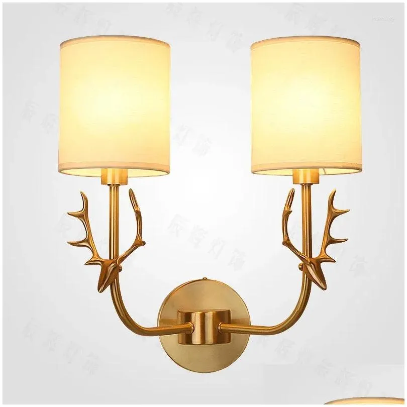 Wall Lamps Vintage Black Sconce Bathroom Vanity Modern Decor Industrial Plumbing Smart Bed Lampen Drop Delivery Dhzq2