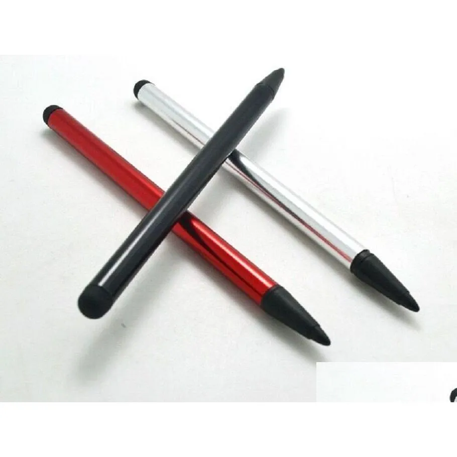 high quality capacitive resistive pen touch screen stylus pencil for samsung pc phone black white red