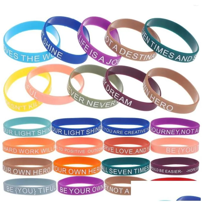 wrist support motivational bracelet teen wristbands diy unisex quote bracelets colored inspirational