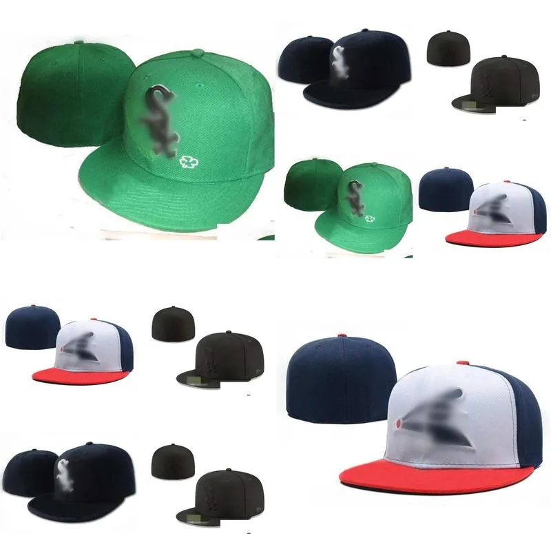 Ball Caps Top Selling White Sox Baseball Caps Women Men Gorras Hip Hop Street Casquette Bone Fitted Hats H6-7.4 Drop Delivery Fashion Dhp6X