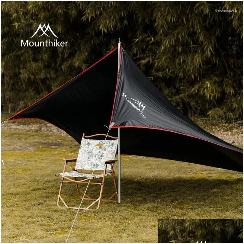 tents and shelters mountainhiker outdoor camping paddy black rubber canopy sunshade portable folding