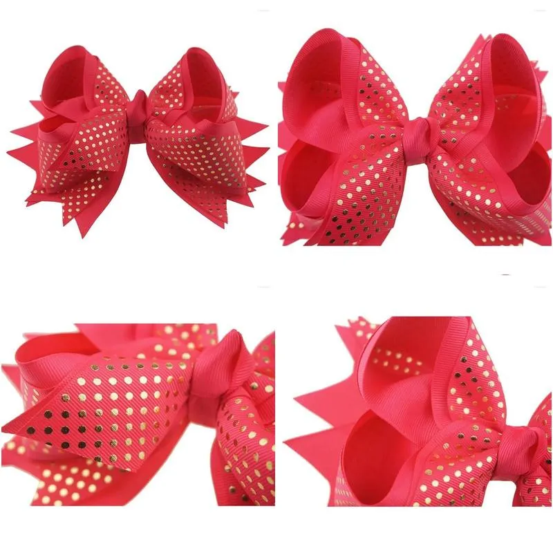 hair accessories 8inch jumbo sequin grosgrain ribbon bows clips for girls bowknot hairpins headwear children