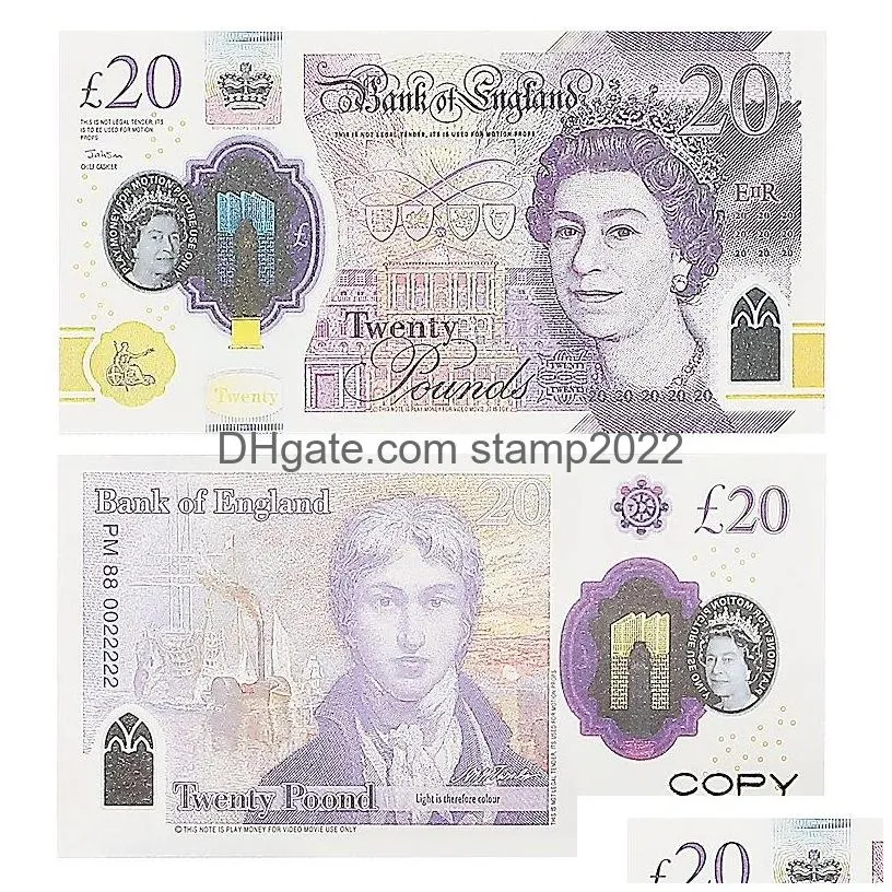 prop money paper copy uk banknote fake banknotes 100pcs/pack