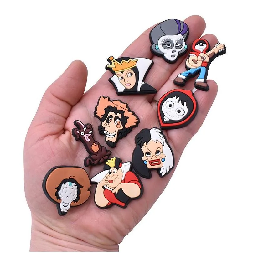 anime charms wholesale childhood memories coco figures series funny gift cartoon charms shoe accessories pvc decoration buckle soft rubber clog