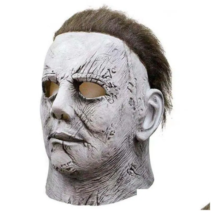 Party Masks Halloween Michael Myers Cosplay Movie Meyer Horror Latex Dressing Props 221007 Drop Delivery Dhsgb