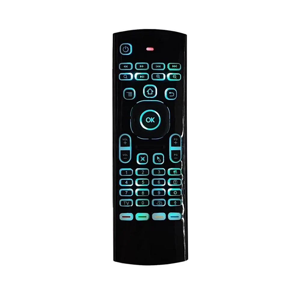 mx3 pro voice air mouse remote control mini keyboard backlit 2.4g wireless gyroscope ir learning for android tv box pc