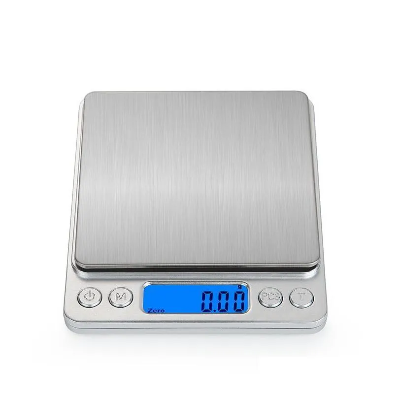 Weighing Scales Wholesale Electronic Digital Kitchen Scale 500G/0.01G 1Kg 2Kg 3Kg/0.1G Precise Pocket Lcd Display Weight Grams Nce Mea Dhim3