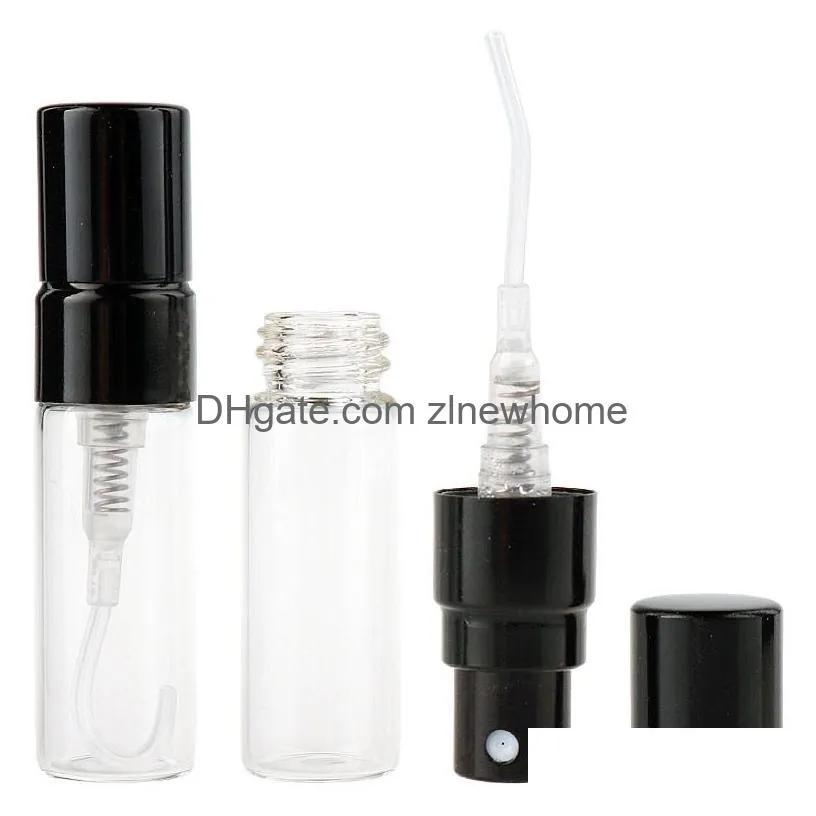 wholesale perfume spray bottle 3ml paper boxes glass perfume bottle with atomizer empty parfum packing dhs