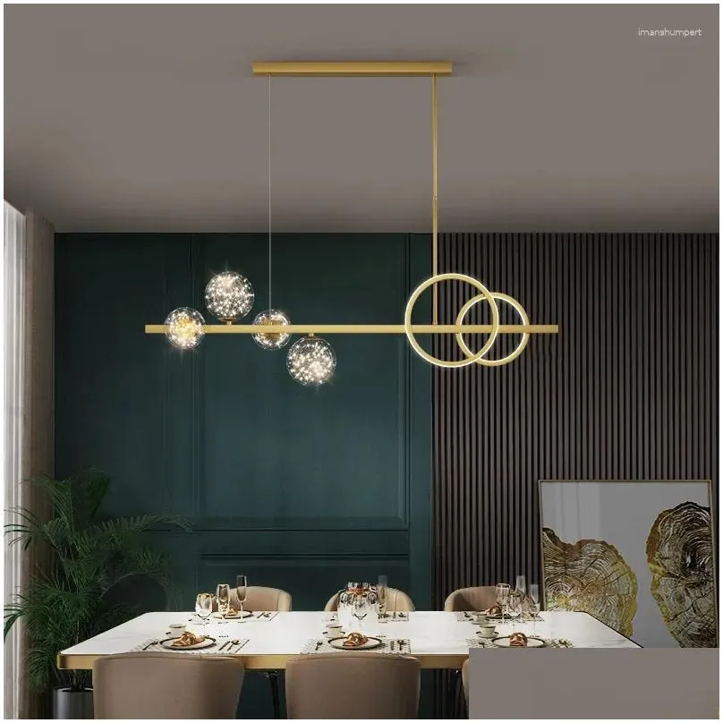 Chandeliers Modern Led Luxury Brightness Lighting For Bedroom Dinning Living Study Room Long Hanging Ropes Indoor Creative Drop Deliv Dhqn7