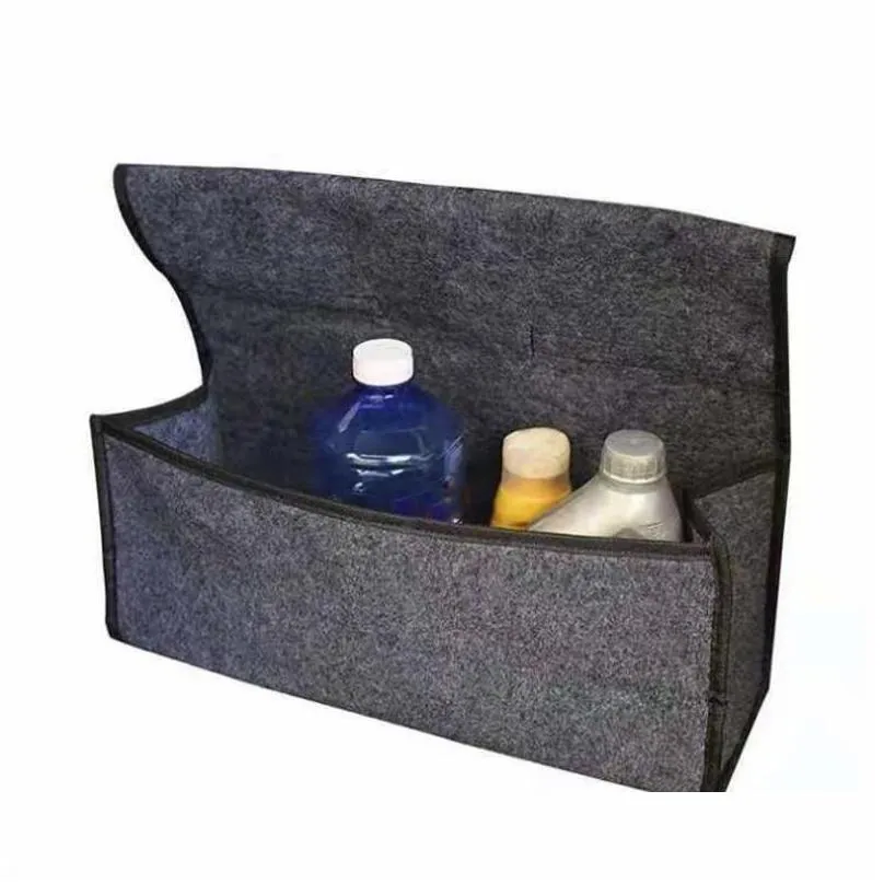 car organizer trunk storage bag foldable felt auto boot box travel luggage tools tidy styling gray8800325