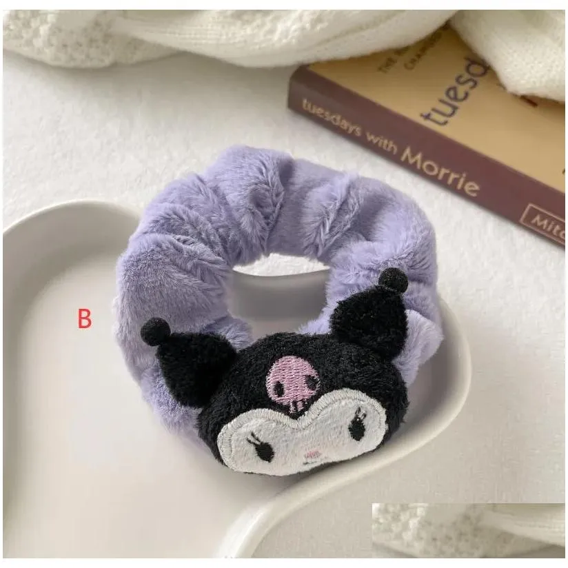 Hair Accessories 5 Colors Fashion Kuromi Cinnamoroll Charms Hairband Girls Elastic Hair Band Accessories Drop Delivery Baby, Kids Mate Dhpxu