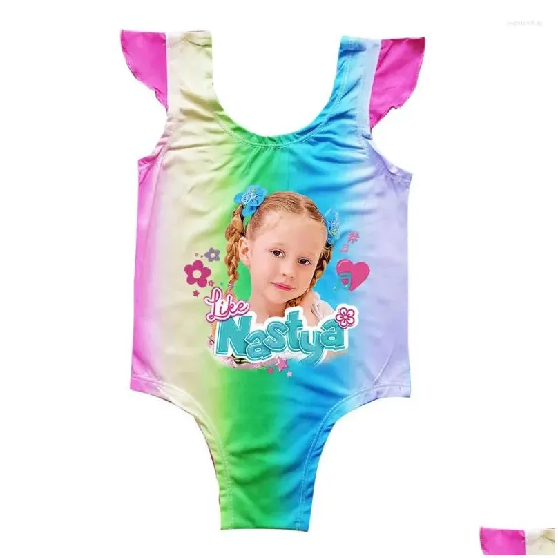 clothing sets lovely like nastya costume baby girls cute ruffle swimsuit kids one piece swimwear children sport beach wear girl