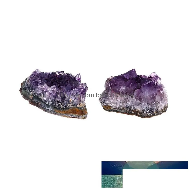 natural raw amethyst quartz crystal cluster healing stones specimen home decoration crafts piedras naturales y minerales