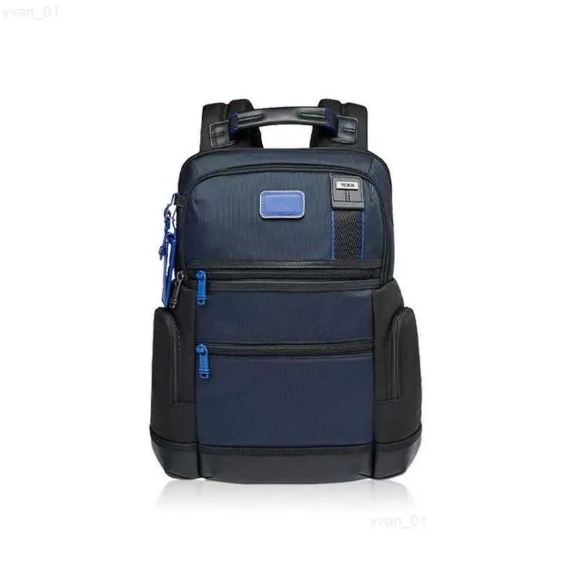 tm backpack nylon bag travel casual fashion trend ballistic nylon waterproof multifunctional daily business backpack navy blue for men and