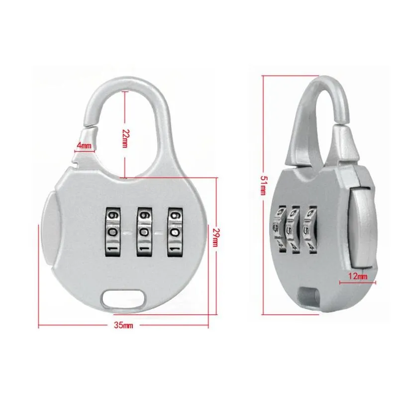 mini padlock backpack suitcase stationery password lock student children outdoor travel gym locker security metal 35x29mm