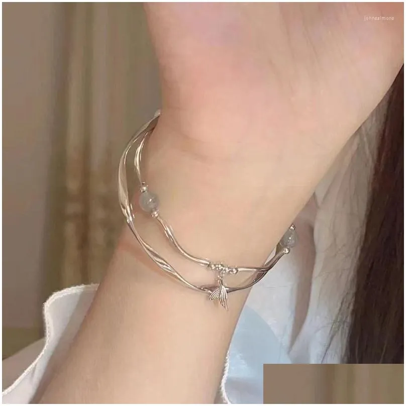 link bracelets fishtail bracelet female mobius ring ins light luxury niche design moonlight stone ie cold wind