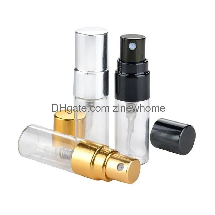 wholesale perfume spray bottle 3ml paper boxes glass perfume bottle with atomizer empty parfum packing dhs