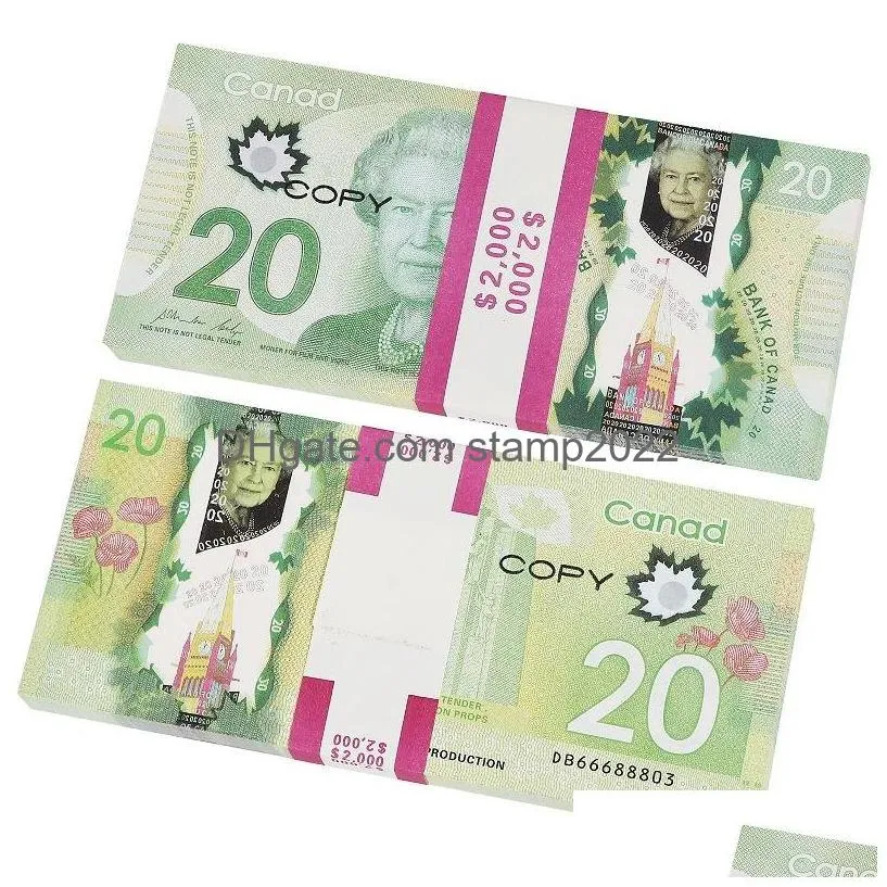 50% size prop money cad canadian party dollar canada banknotes fake notes movie moneys for tiktok youtube party games