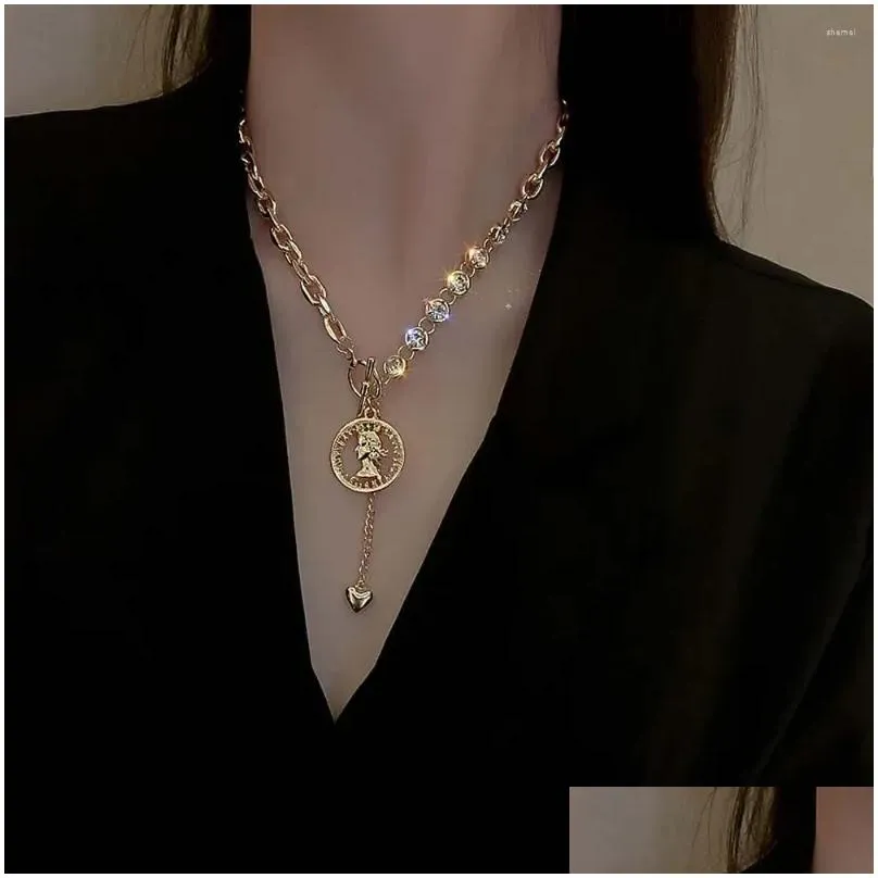 choker jewelry gold color leather weaving around the neck heart pendant clavicle chains women necklaces pu korean style