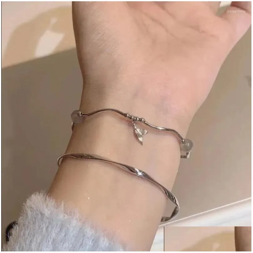 link bracelets fishtail bracelet female mobius ring ins light luxury niche design moonlight stone ie cold wind