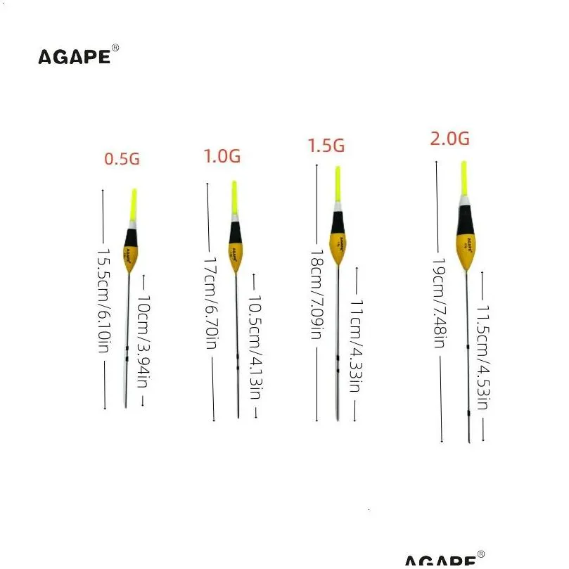 agape 10pcslot carp fishing float set balsa bobber buoyancy accessories wedkarstwo wyprzedaz karpiowe 210038 240119